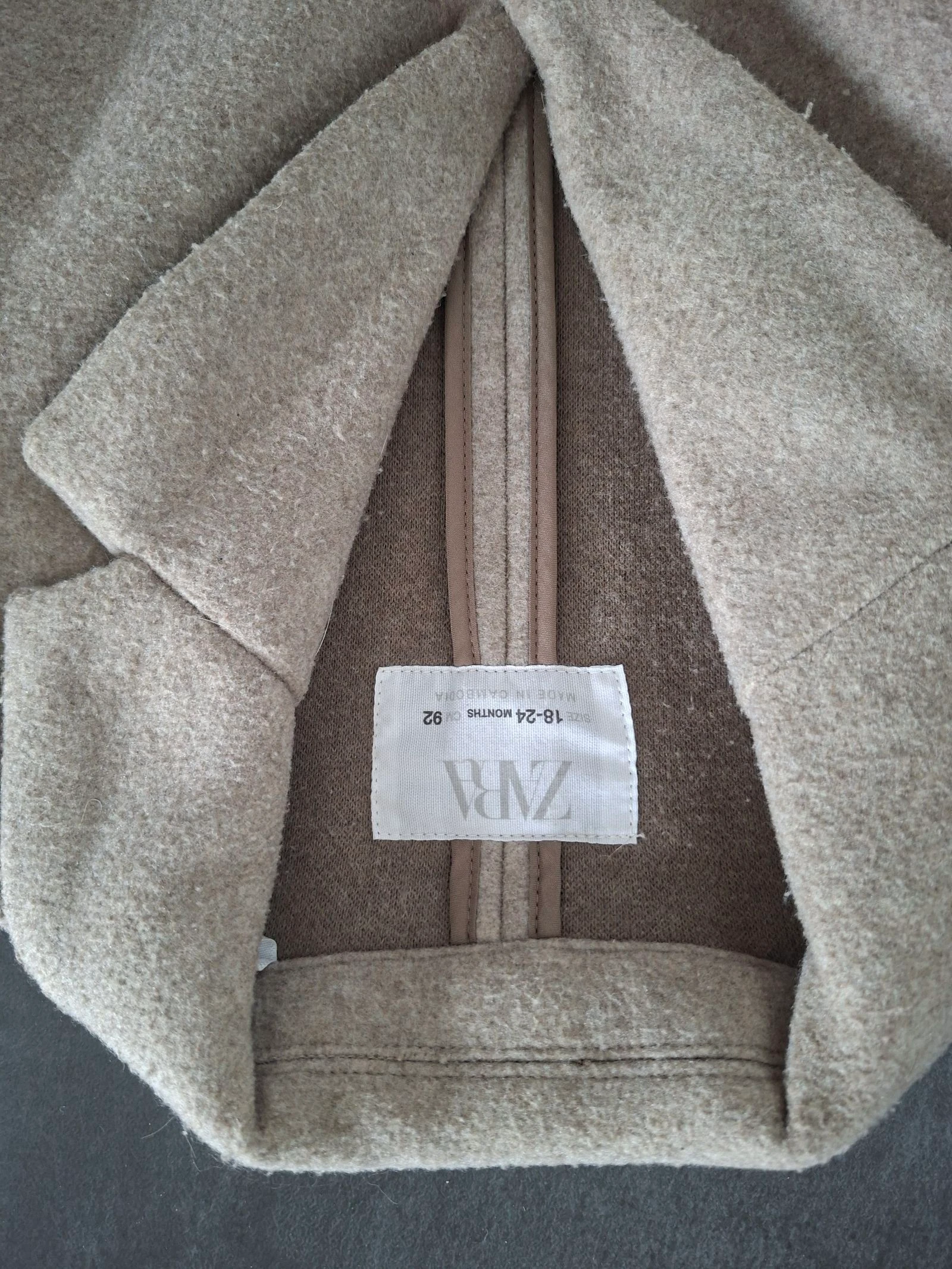 Chaqueta abrigo niña niño Zara beige 18 24 meses – photo 4